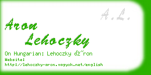 aron lehoczky business card